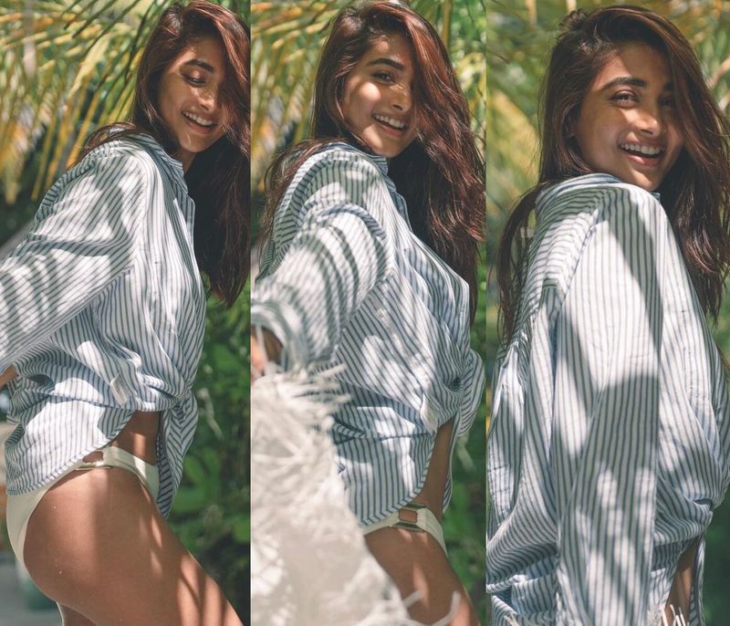 pooja hegde goes bold in her Maldives vacation look at her bikini poses