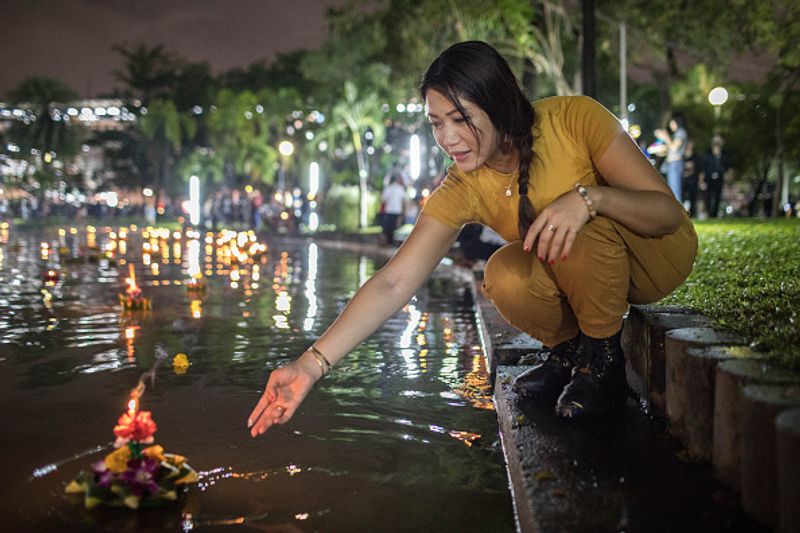 Loy Krathong Thai people celebrate after covid