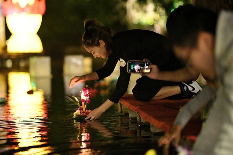 Loy Krathong Thai people celebrate after covid