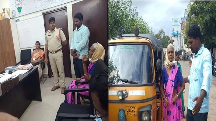 auto driver rescues an elderly woman who wants to commit suicide in vijayawada auto driver rescues an elderly woman who wants to commit suicide in vijayawada