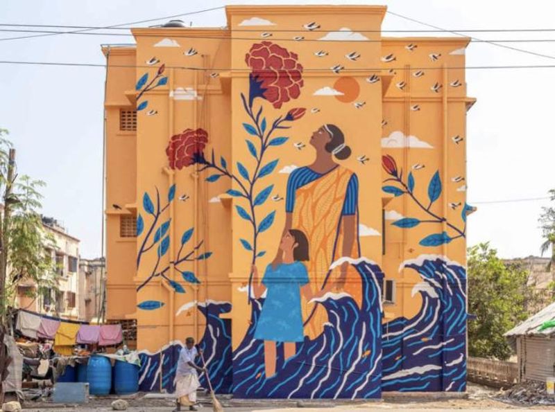 Kannagi Nagar art district in chennai