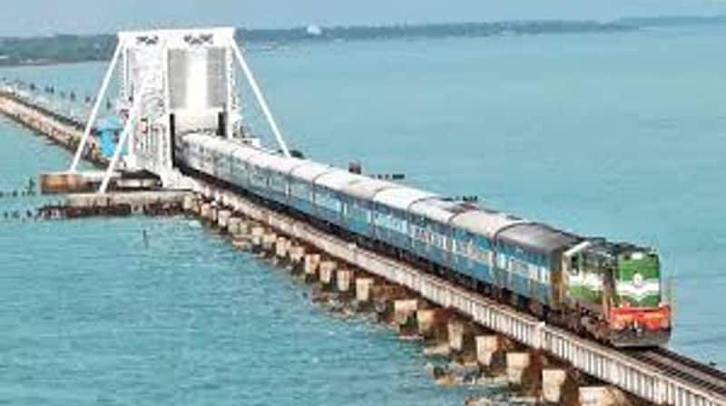 Train services at Pampan Bridge have been suspended due to depression