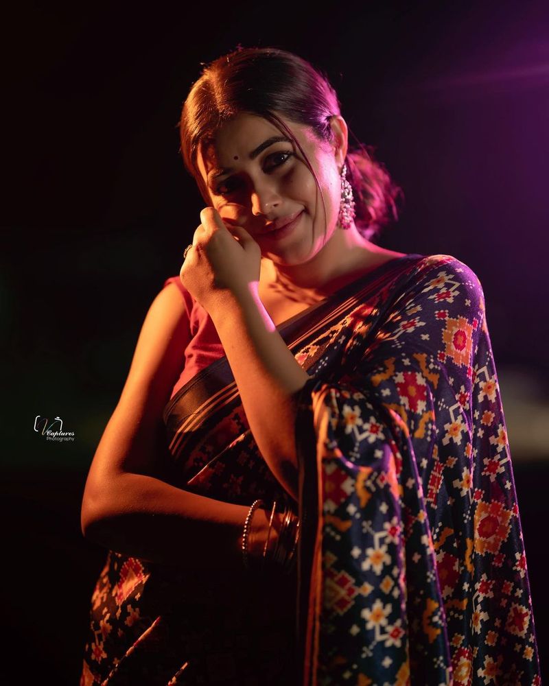 akhanda fame purna blows your mind for sure as she shines in silk saree