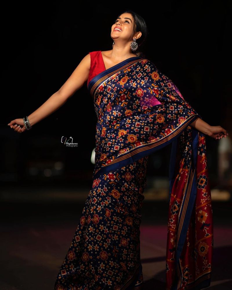 akhanda fame purna blows your mind for sure as she shines in silk saree