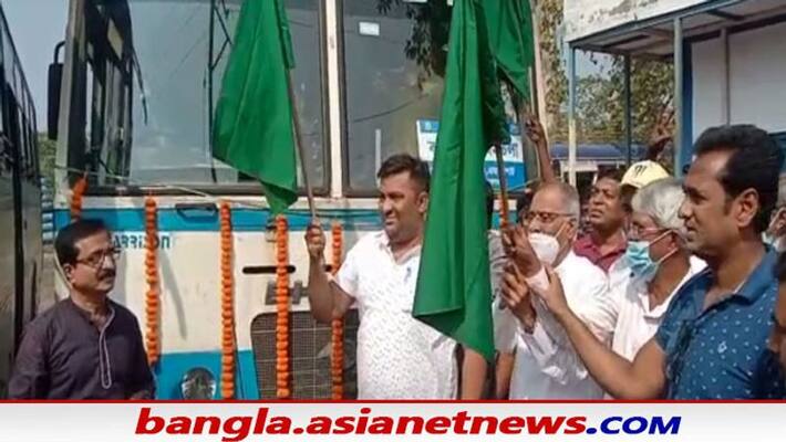MLA Saptarshi Banerjee launches new Basirhat-Kolkata bus route MLA Saptarshi Banerjee launches new Basirhat-Kolkata bus route