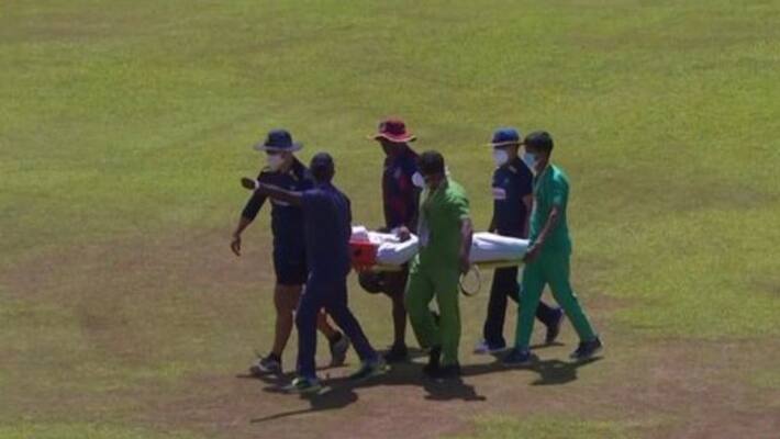 West Indies player Jeremy Solozano injured in the match against Sri Lanka-mjs West Indies player Jeremy Solozano injured in the match against Sri Lanka-mjs