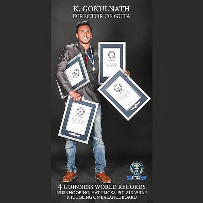 Actor gokulnath named in Guinness Book of World Records