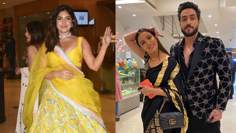 Bollywood celebrities Alia Bhat Athiya shetty attend Anushka Rajans wedding