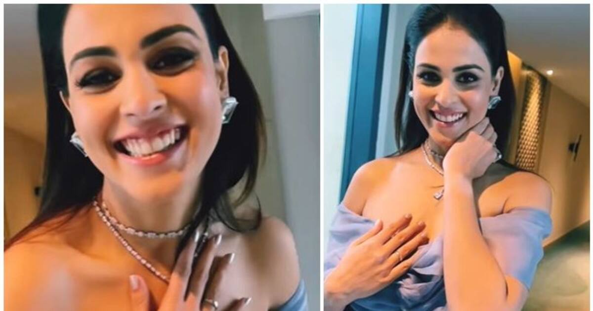 Genelia: அச்சச்சோ... கழண்டு விழுவது போன்ற ஸ்ட்ராப்லெஸ் மேலாடையோடு கவர்ச்சி ரணகளம் செய்யும் ஜெனிலியா!