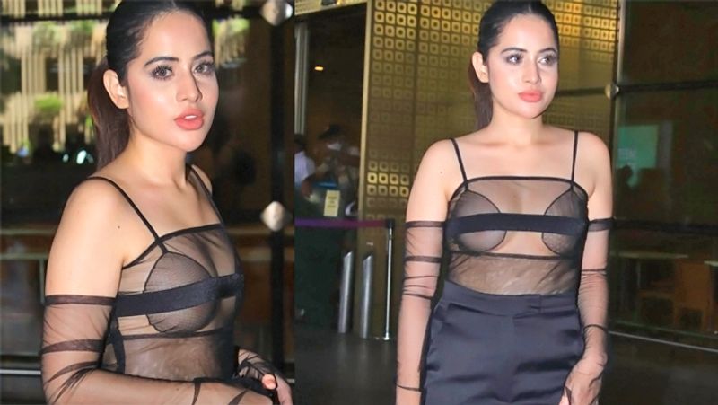 Urfi Javed does it again seen in an ATROCIOUS dress at airport BRD
