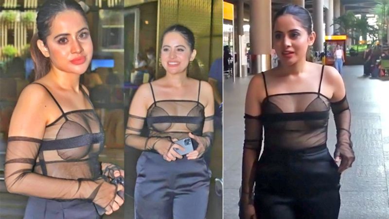 Urfi Javed does it again seen in an ATROCIOUS dress at airport BRD
