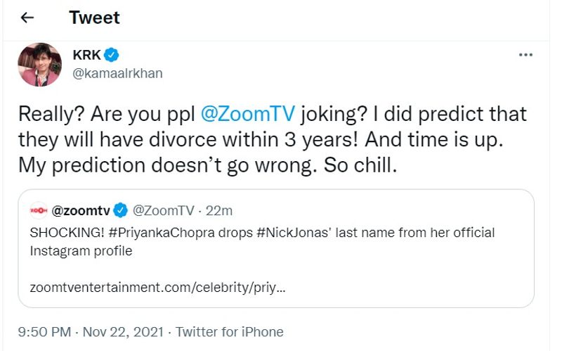 priyanka chopra remove jonas name from instagram divorce rumors viral