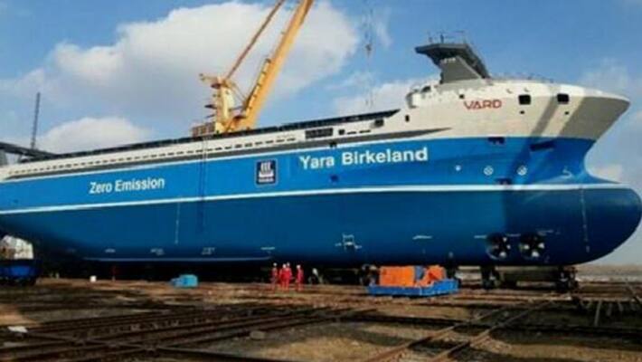 Yara Birkeland electric ship will run in the sea, reduce 1,000 tons of carbon emission Norway Fertilizer Auto news rps Yara Birkeland electric ship will run in the sea, reduce 1,000 tons of carbon emission Norway Fertilizer Auto news rps