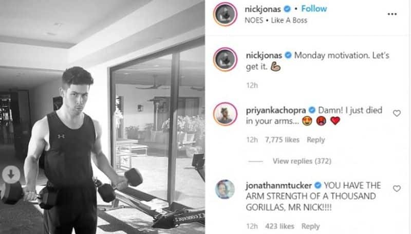 Priyanka Chopra Leaves Comment On Nick Jonas workout video
