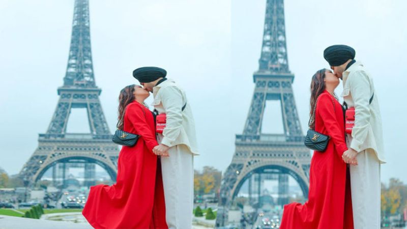 Neha kakkar and rohanpreet singh roman seen in Eiffle tower in paris shared photos NTP