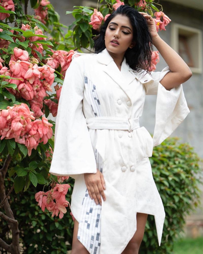 eesha rebba in whight dress hot poses like sunny leon netizens comments viral