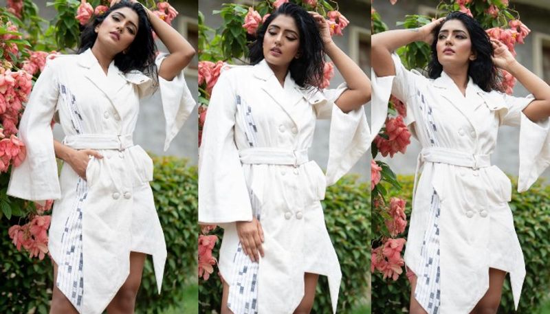 eesha rebba in whight dress hot poses like sunny leon netizens comments viral