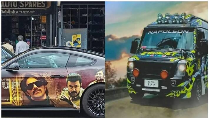 kurup movie promotion vehicle sticker work e bull jet protest kurup movie promotion vehicle sticker work e bull jet protest