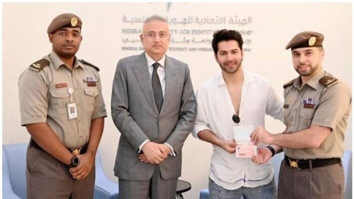 Bollywood actor Varun Dhawan received UAE golden visa Bollywood actor Varun Dhawan received UAE golden visa