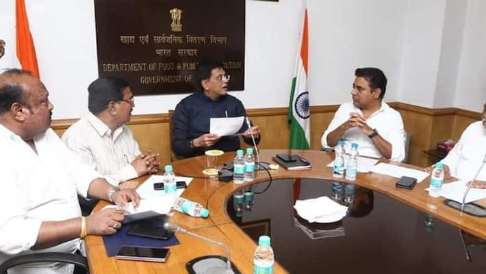 telangana ministers meet central minister piyush goyal for paddy issue telangana ministers meet central minister piyush goyal for paddy issue