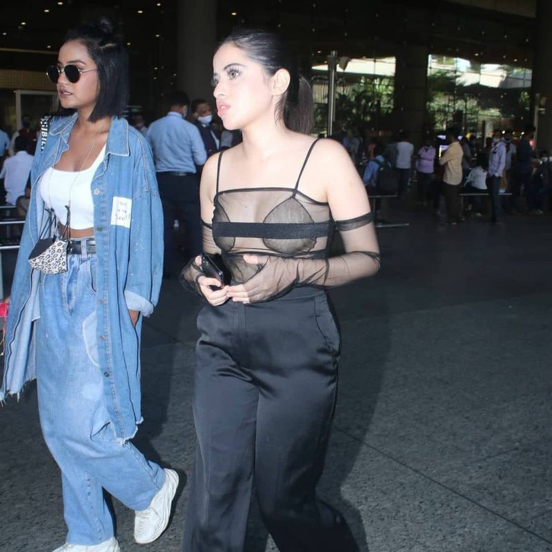 Bollywood Actress Urfi Javed gets trolled for her see through outfit mah