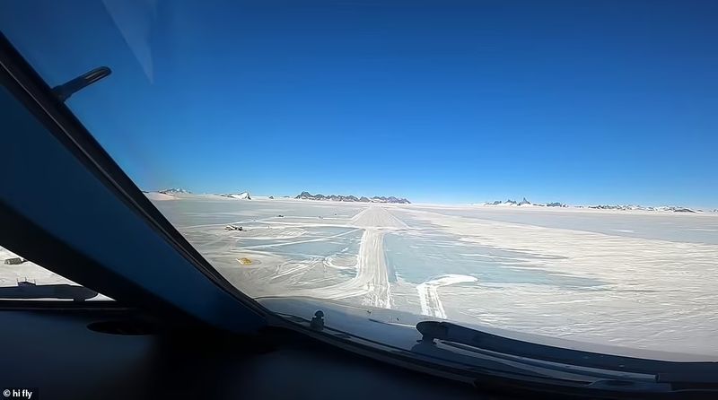 Wolf s Fang lands their chartered A340 Airbus in Antarctica