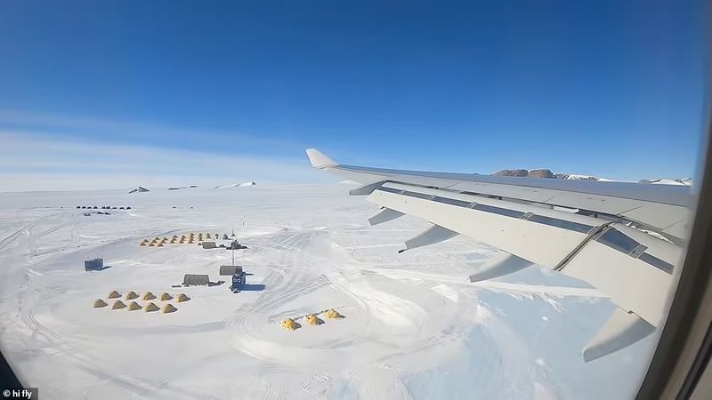 Wolf s Fang lands their chartered A340 Airbus in Antarctica