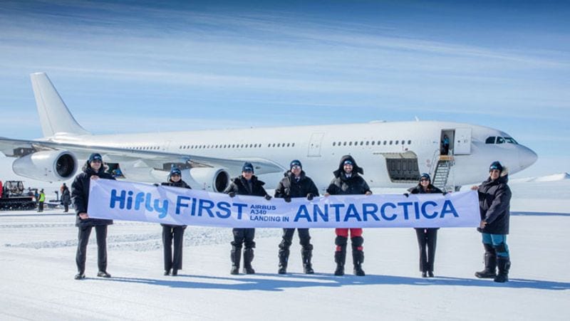 History Airbus A340 landed in Antarctica for the first time KPA
