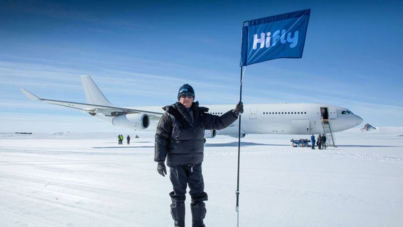 History Airbus A340 landed in Antarctica for the first time KPA