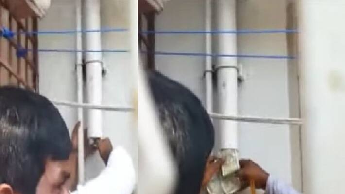 Money hidden in sewer at karnataka Officers home Money hidden in sewer at karnataka Officers home