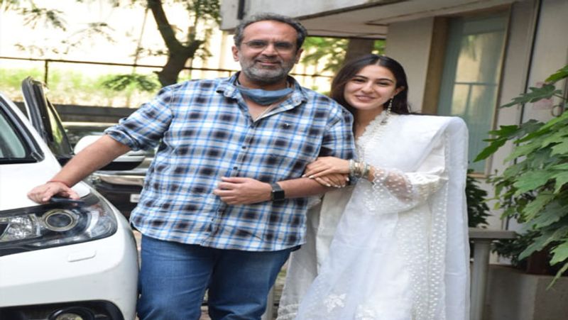 Sara Ali Khan seen in white suit in atangi re trailer launch NTP