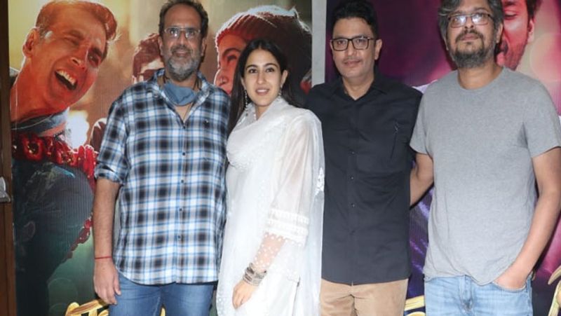 Sara Ali Khan seen in white suit in atangi re trailer launch NTP