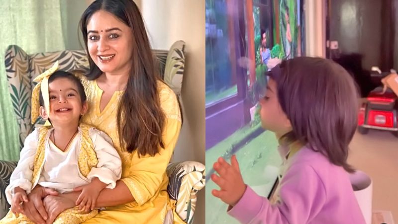Balika Vadhu actress Mahi Vij Daughter Tara jumped with joy when seeing her father Jay Bhanushali on TV kpg