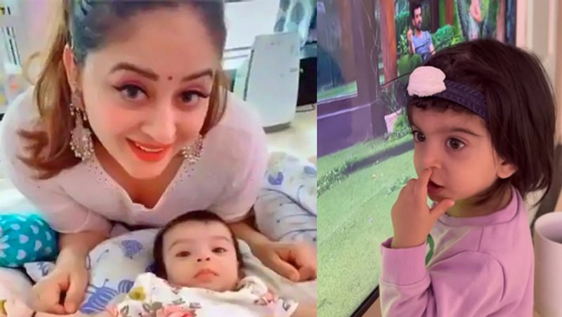 Balika Vadhu actress Mahi Vij Daughter Tara jumped with joy when seeing her father Jay Bhanushali on TV kpg