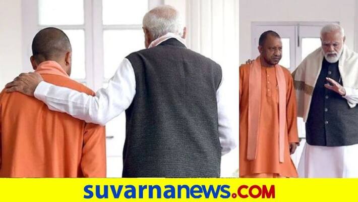 Uttar Pradesh Elections Rajnath Singh Reveals The Secret Of PM Modi CM Yogi Adityanath Viral Photo pod Uttar Pradesh Elections Rajnath Singh Reveals The Secret Of PM Modi CM Yogi Adityanath Viral Photo pod