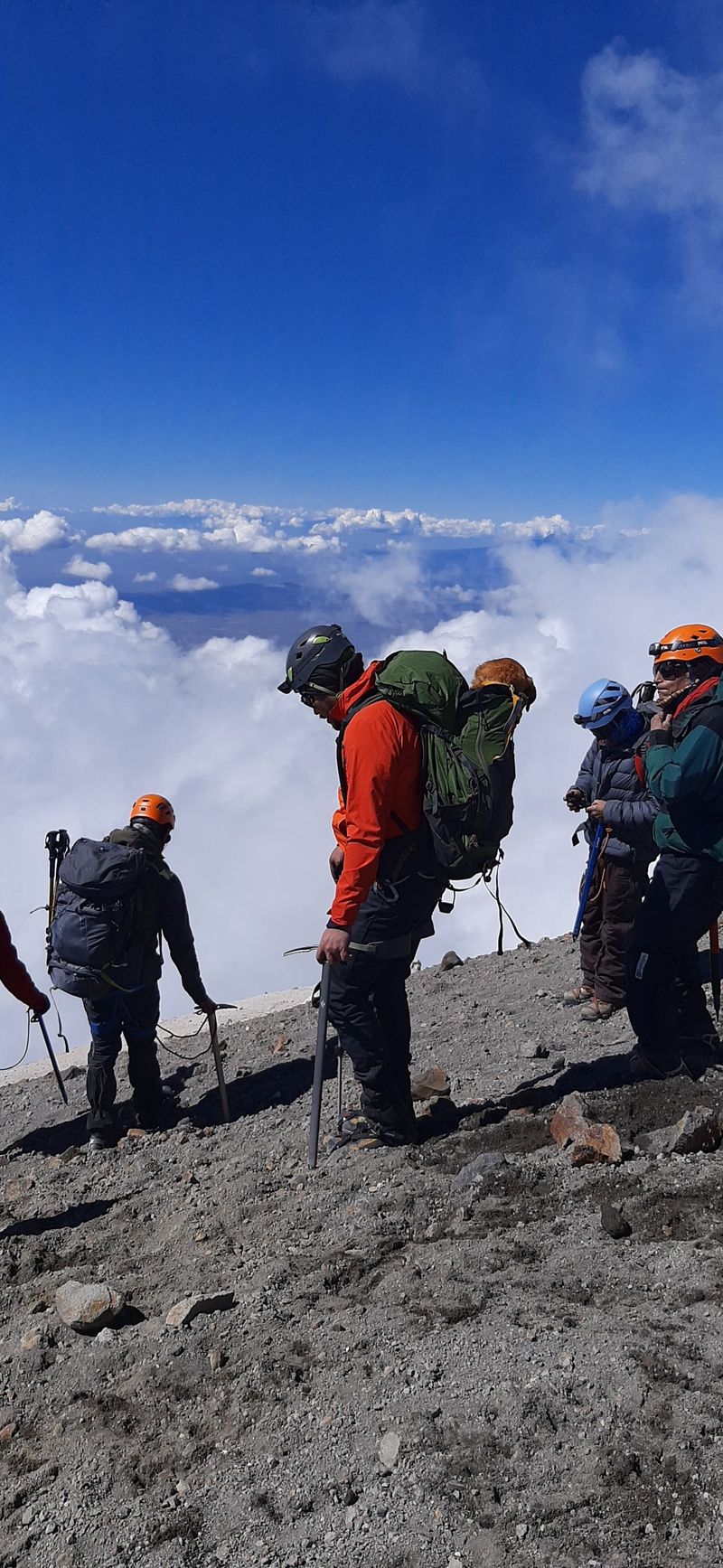 30 climbers rescues a lone dog from 5000 foot high volcano