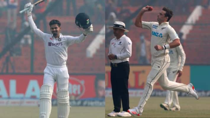 Ind vs Nz, Indian cricket team all out for 345 runs in first Test at Kanpur spb Ind vs Nz, Indian cricket team all out for 345 runs in first Test at Kanpur spb