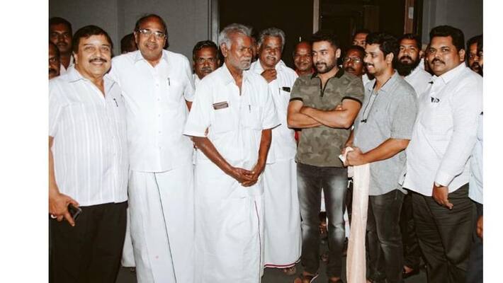 Jai Bhim : Sivakumar who suddenly went with his son Surya and met the main leader. Mass incident. Jai Bhim : Sivakumar who suddenly went with his son Surya and met the main leader. Mass incident.