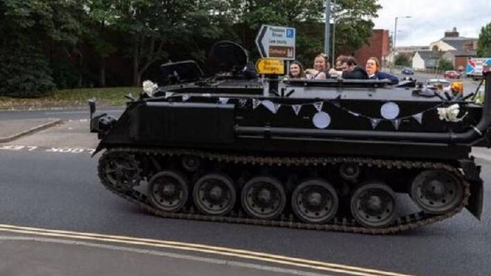 this man buys Former British Army Tank to use as taxi this man buys Former British Army Tank to use as taxi
