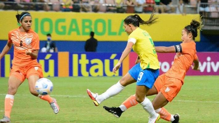 Manisha Kalyan create history, Brazil womens team beat India by 6-1 goal spb Manisha Kalyan create history, Brazil womens team beat India by 6-1 goal spb