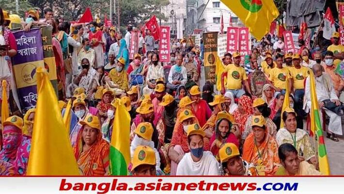 anniversary of farmers movement processions continued in WB anniversary of farmers movement processions continued in WB