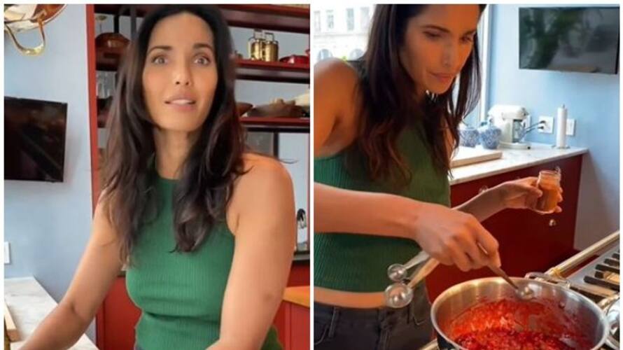 Padma Lakshmi Cranberry Chutney And Shares The Recipe Padma Lakshmi Cranberry Chutney And Shares The Recipe