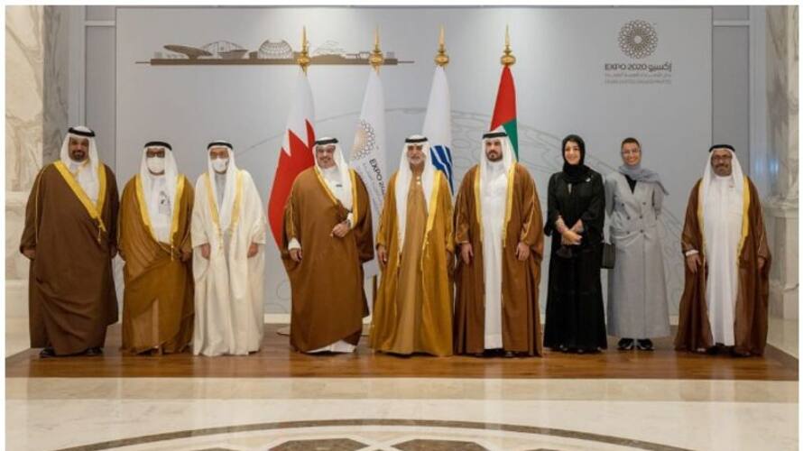 Bahrain crown prince visited expo 2020 Bahrain crown prince visited expo 2020
