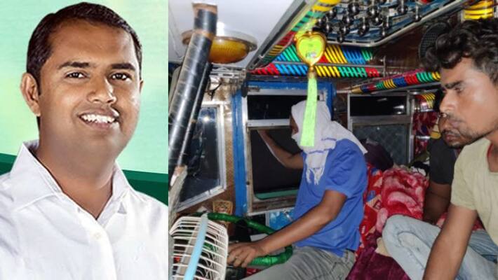 Maharashtra MLA drive truck to expose cops bribe Maharashtra MLA drive truck to expose cops bribe