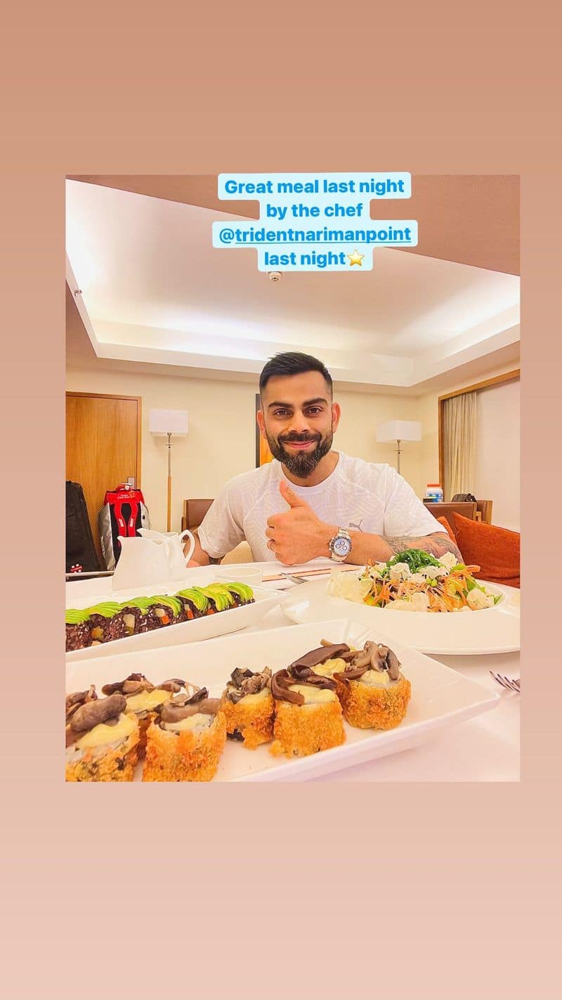 Virat Kohli shows his Trident hotel dinner spread post workout (WATCH)-ayh