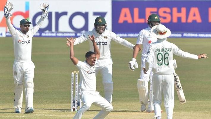 Taijul Islam Sensational Performance Helps Bangladesh lead over Pakistan in 1st Test match kvn Taijul Islam Sensational Performance Helps Bangladesh lead over Pakistan in 1st Test match kvn