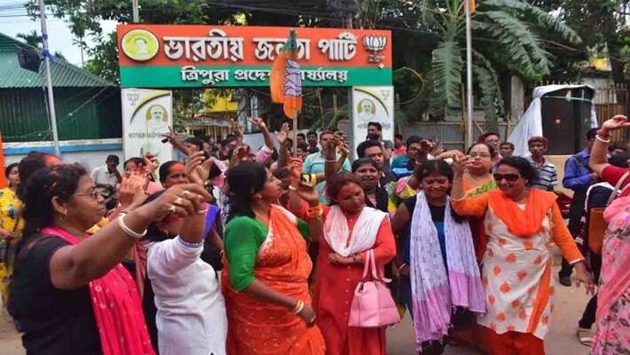Huge victory for BJP in Tripura civic polls TMC grabbed more votes than CPM Huge victory for BJP in Tripura civic polls TMC grabbed more votes than CPM