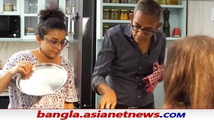 Nobel laureate Abhijit Banerjee also a good cook, seen cooking prawns ALB Nobel laureate Abhijit Banerjee also a good cook, seen cooking prawns ALB