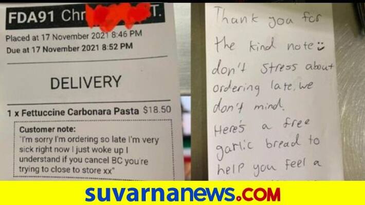 Unwell Man Orders Food Just Before Eatery Closed Restaurant Sends Him Free Food With Sweet Note pod Unwell Man Orders Food Just Before Eatery Closed Restaurant Sends Him Free Food With Sweet Note pod