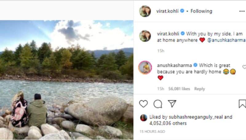 Virat Kohli shares Romantic pic with Anushka Sharma, Bollywood Actress re-acts on TeamIndia Captain